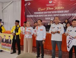 3 Paslon Resmi Bertarung di Pilbup Mamasa, Berikut Nomor Urutnya