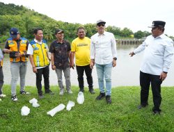 Tebar Bibit Ikan Nila di Bendung Sekka-Sekka Polman, Bahtiar: Irigasi dan Sumber Perikanan
