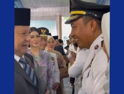 Momen Andi Rahim Sampaikan Kondisi Banjir di Lutra Saat Berjabat Tangan dengan Prabowo