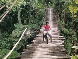 Luput dari Perhatian Pemerintah, Jembatan Gantung Penghubung Desa Burana-Pangandaran Memprihatinkan