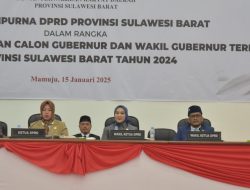 Umumkan Paslon Terpilih Pilgub 2024, DPRD Sulbar Gelar rapat Paripurna Istimewa