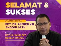 Alfred Anggui Kembali Terpilih Pimpin BPS Gereja Toraja Periode 2026–2031