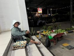 Demi Bertahan Hidup, Limbong Jualan Sayur Hingga Larut Malam Tak Kenal Lelah