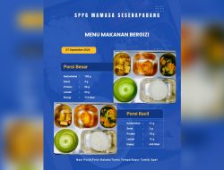 MBG Sesenapadang Sasar 2.259 Penerima, Menu Lengkap Disiapkan