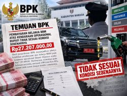 Nota Diduga Dimanipulasi, BPK Temukan Selisih Pembayaran BBM Randis Bupati Mamasa