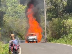 Pick Up Bermuatan Gas Terbakar di Rongkong, Barang Dagangan dan Uang Rp10 Juta Ludes
