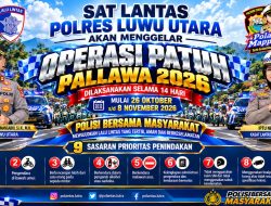 Mulai Besok! Operasi Patuh Pallawa 2026 Sasar 9 Jenis Pelanggaran di Luwu Utara